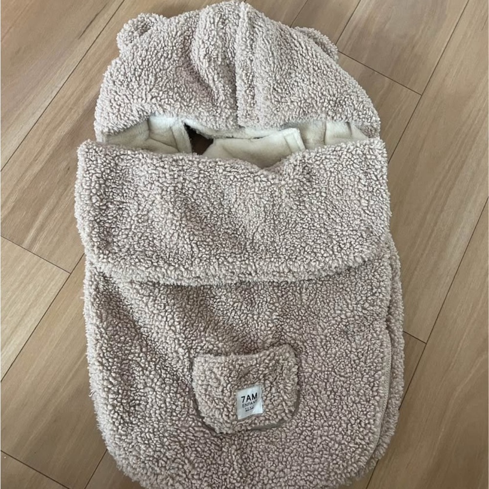 7AM BebePOD Stroller Teddy Bear Sherpa Baby Bunting